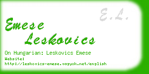 emese leskovics business card